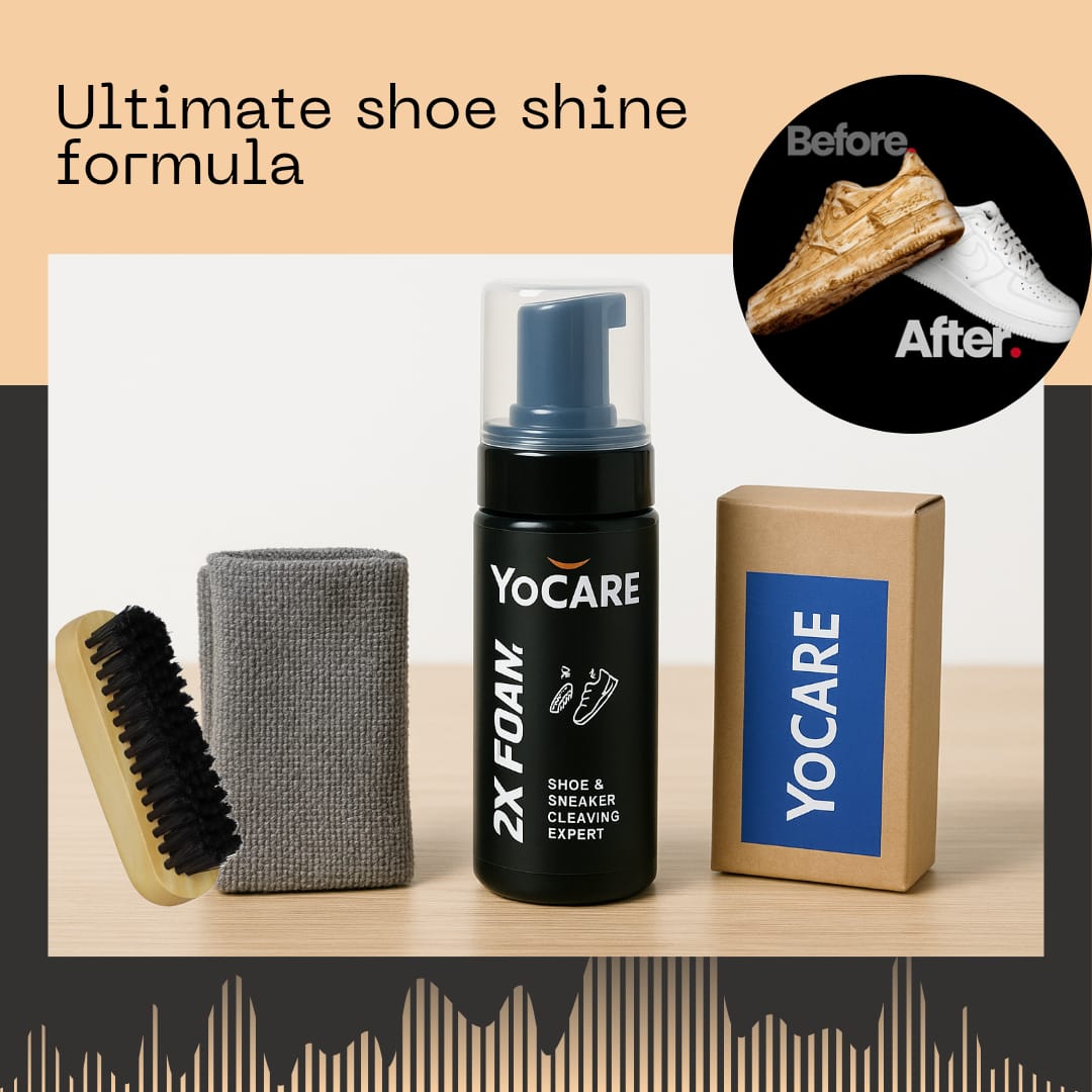 Instant Shoe Cleaning Kit | 150ml Shoe Cleaning Foam & 1 All-Purpose Brush, White Shoe Cleaning Kit, Shoe Cleaner Kit For Sneakers, Sports, Suede, Rubber | Shoe Cleaner Foam Spray