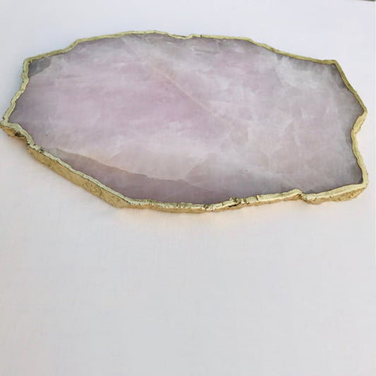 Large Rose Quartz Agate Cheese Platter/Tray/Personalised Momentos/Sign Boards-0