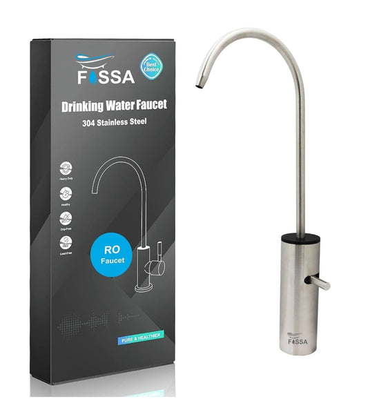 Fossa Opera J Bend RO Tap Kitchen Water Filter Faucet, 100% Lead-Free Drinking Water Faucet Stainless Steel Brushed Nickel Finish (Silver)-0