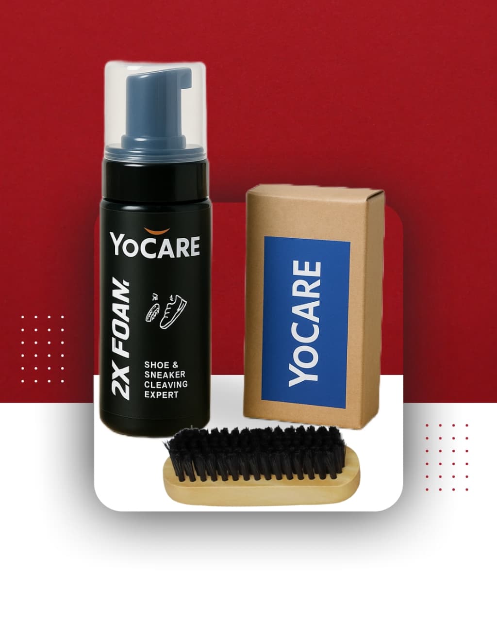 Instant Shoe Cleaning Kit | 150ml Shoe Cleaning Foam & 1 All-Purpose Brush, White Shoe Cleaning Kit, Shoe Cleaner Kit For Sneakers, Sports, Suede, Rubber | Shoe Cleaner Foam Spray