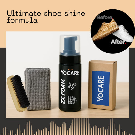 Instant Shoe Cleaning Kit | 150ml Shoe Cleaning Foam & 1 All-Purpose Brush, White Shoe Cleaning Kit, Shoe Cleaner Kit For Sneakers, Sports, Suede, Rubber | Shoe Cleaner Foam Spray